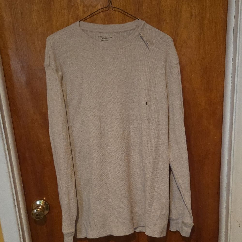 Structure Tan Long Sleeve Tee Classic Knit